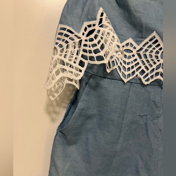 Bardot by Revolve Lace trim play suit. - Picture 5 of 6